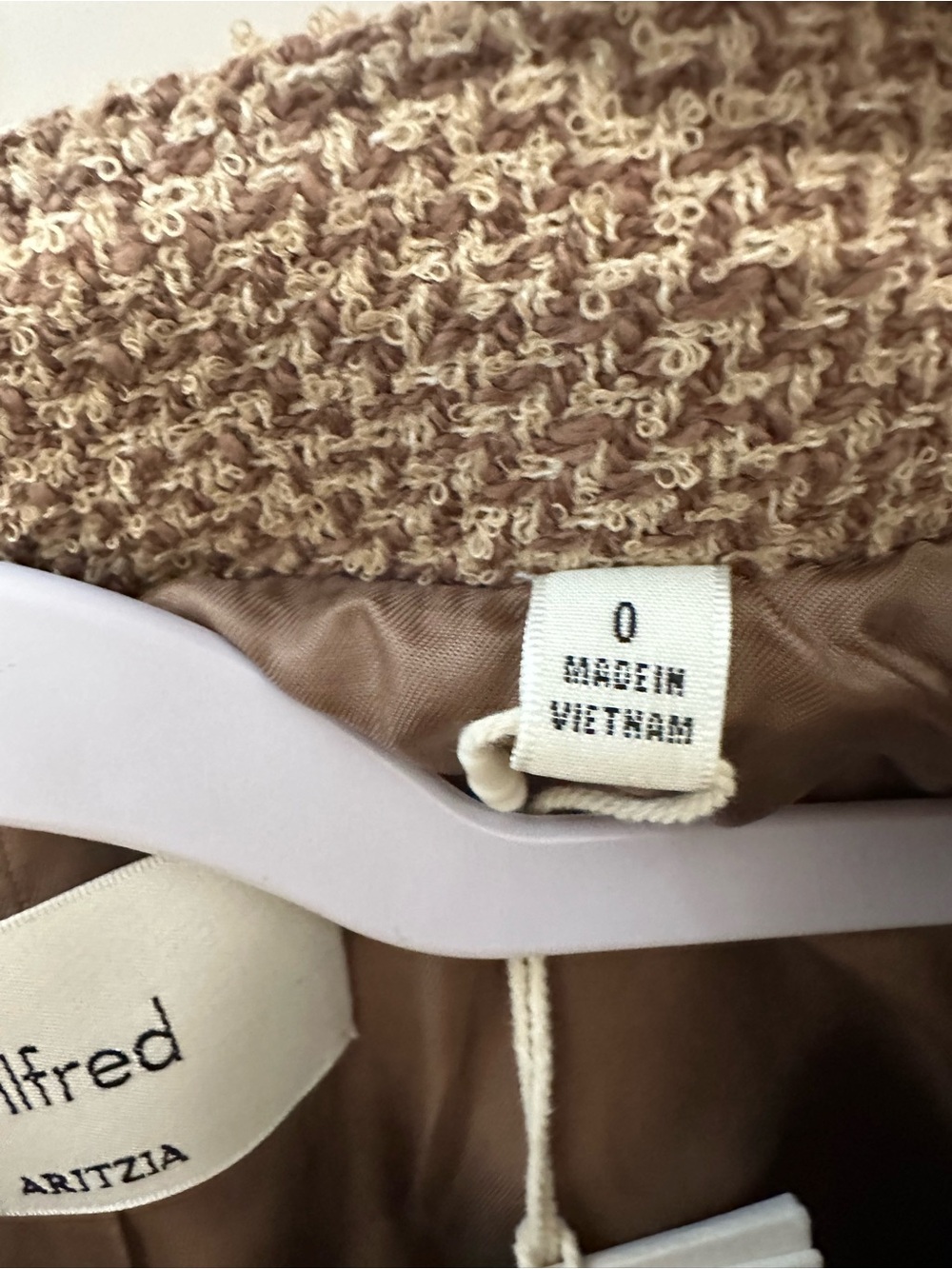 Wilfred Tan Tweed Structured Button Jacket - Picture 10 of 11